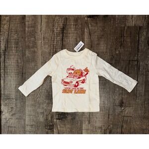 Old Navy Toddler Boys Fast Food Graphic Long Sleeve Tee Cream 2T